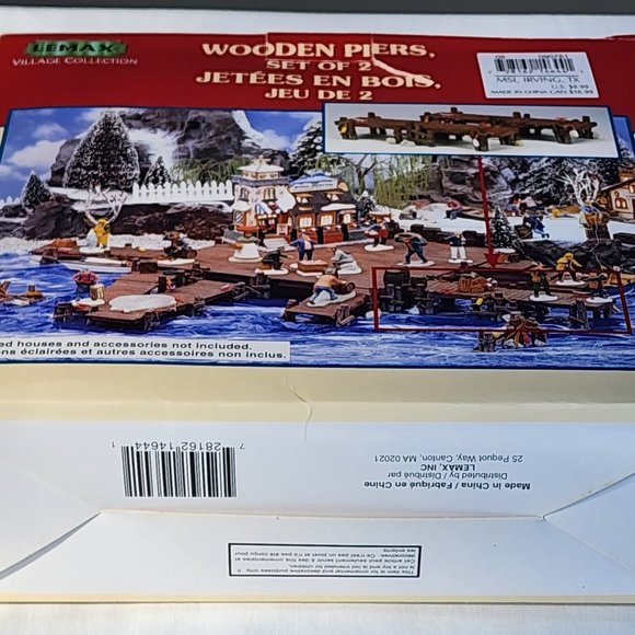 Vintage Lemax Village Collection 2001 Wooden Piers Set of 2 Retired/Discontinued - Picture 11 of 14
